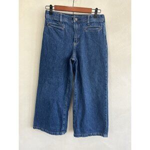 GAP Big Girl’s High Rise Stride Ankle Crop Wide Leg Cropped jeans 12 Plus